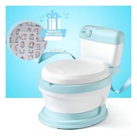 Compacto Inodoro Infantil Celeste para espacios de hogar con uso diario Y+Regalo Sticker